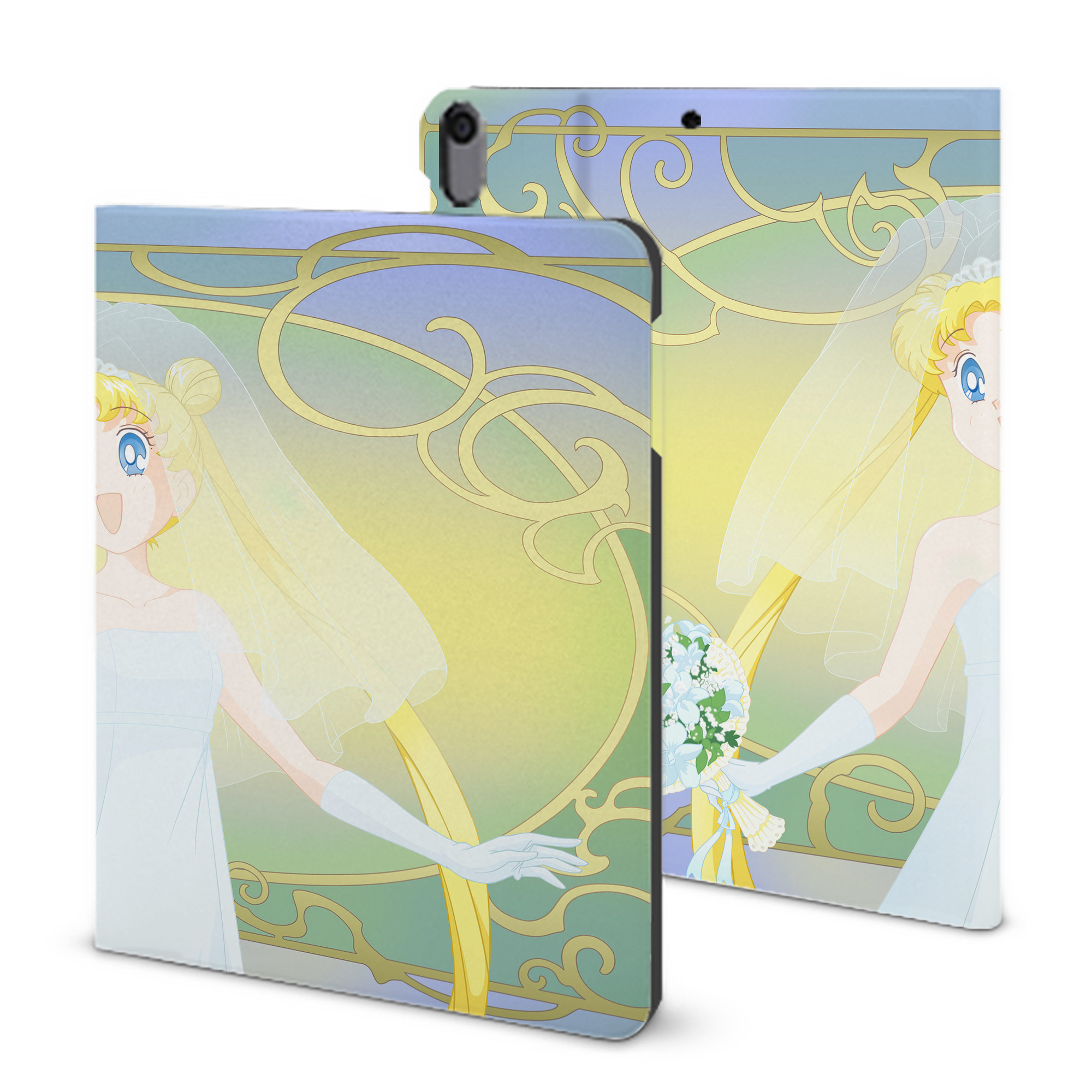 （画像用） 美少女戦士セーラームーン Sailor Moon IPad ケース ブック型 PUレザー TPU 耐衝撃 軽量 薄型 ペン収納なし 全面保護 IPad 各モデル対応